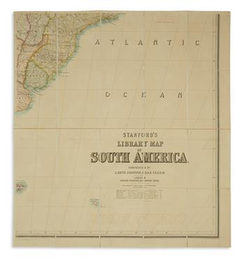 (SOUTH AMERICA.) Johnston, Alexander Keith. Stanfords Library Map of South America.